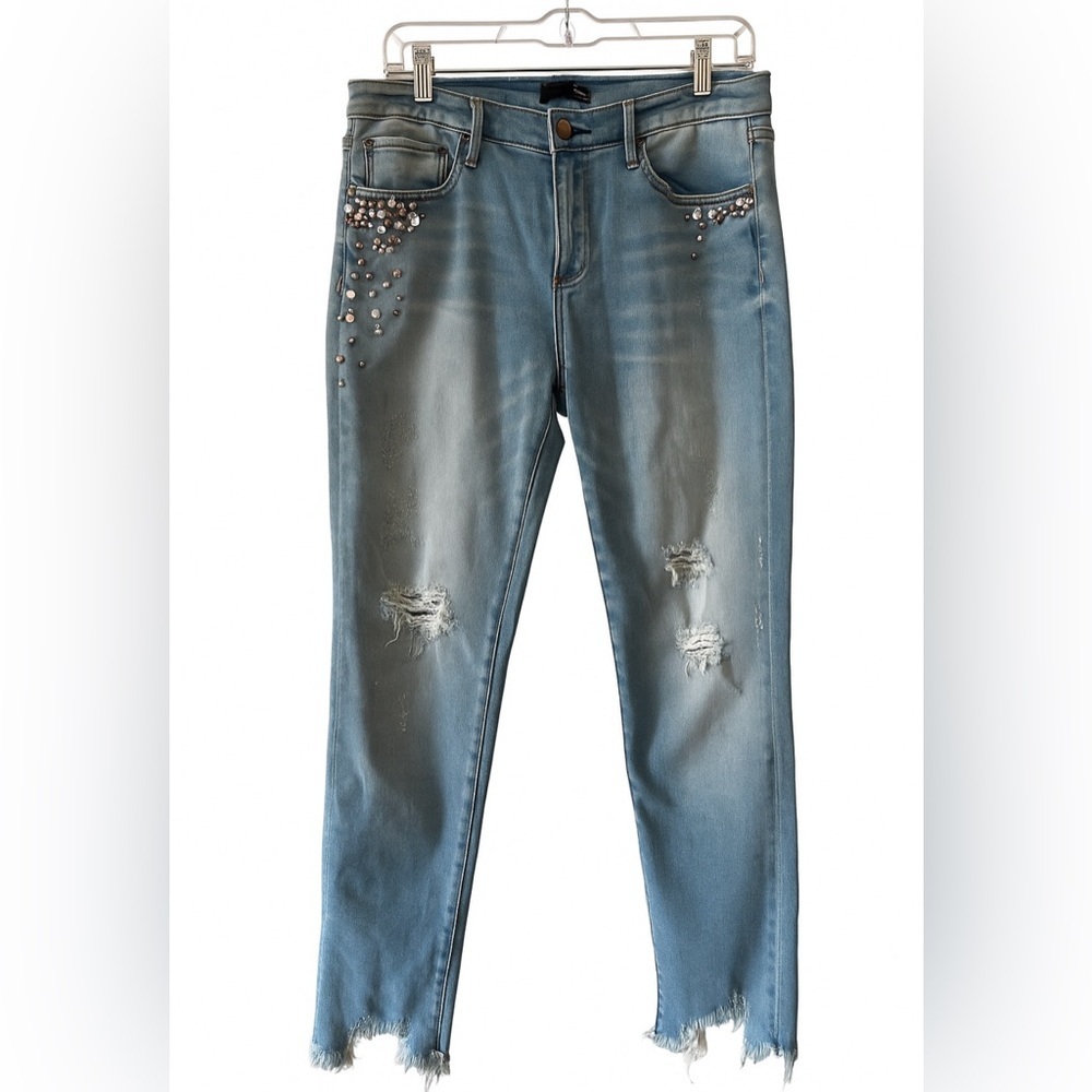 AQUA Embellished Blue Jeans Size 30